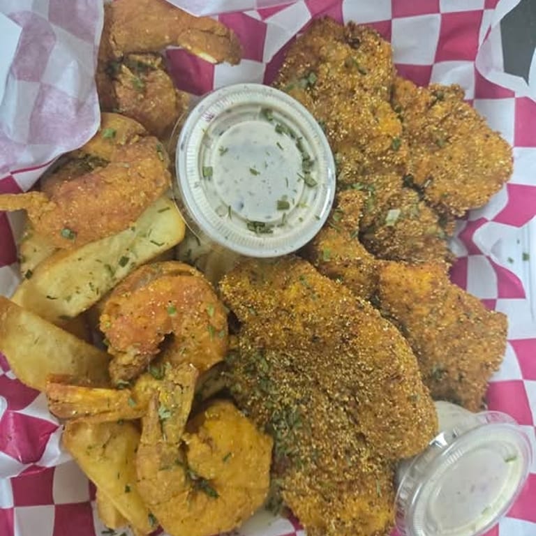 Delicious Fish And Prawns