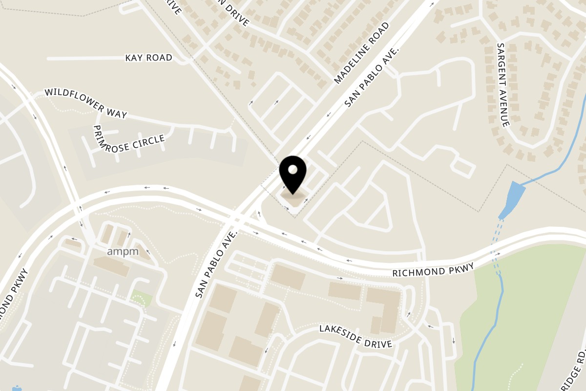 Map showing the location of Who Dat Cat on 15650 San Pablo Ave in San Pablo